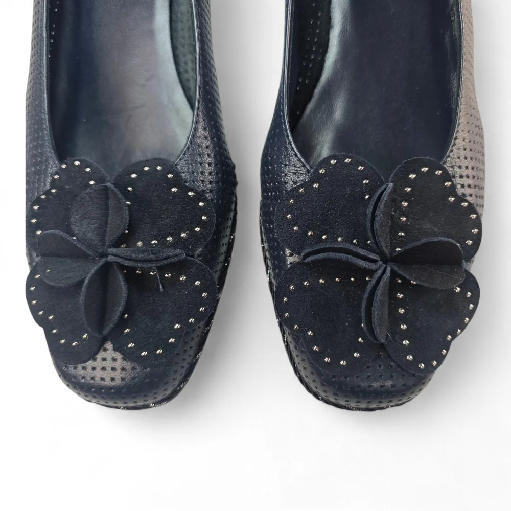 Sesto Meucci Mel Leather Wedge Heels‎ Size 8 Narrow